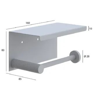Держатель для туалетной бумаги с крышкой Boheme Uno 10971-SGM оружейная сталь